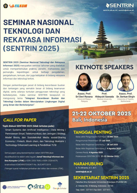 FILKOM UB Gelar SENTRIN 2025: Angkat Isu Kecerdasan Buatan dan Lingkungan Digital Berkelanjutan