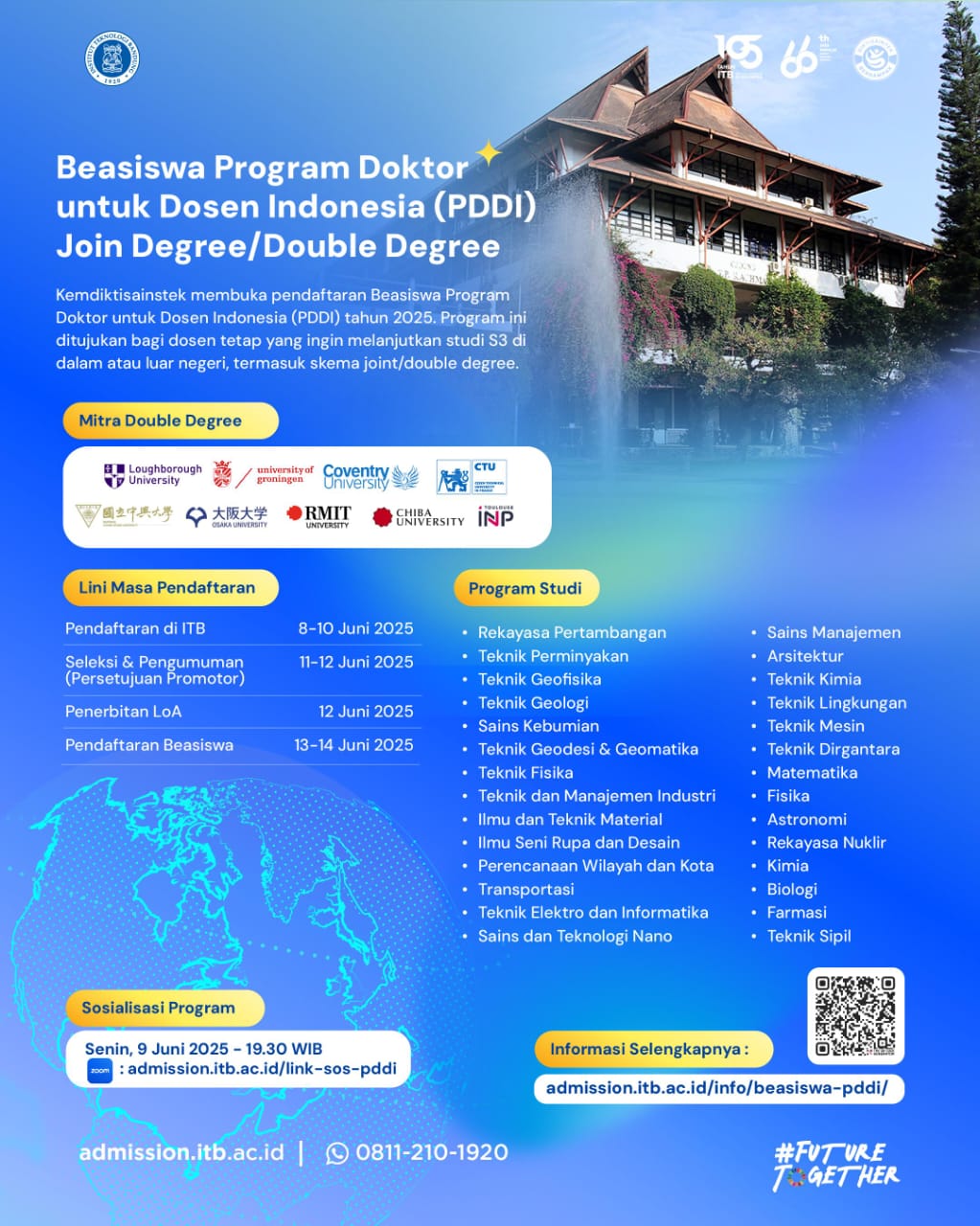 Beasiswa Program Doktor (PDDI) 2025 untuk Dosen Indonesia