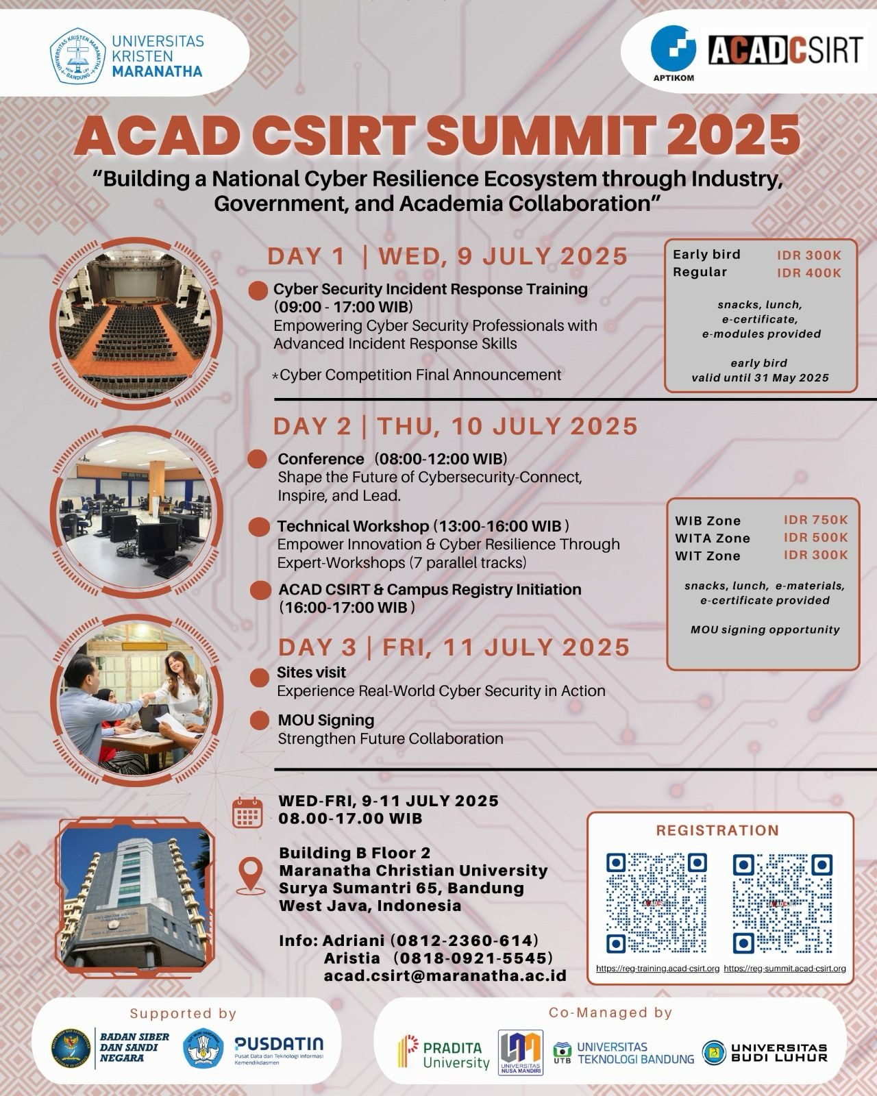 ACAD CSIRT Summit 2025 Siap Digelar di Universitas Kristen Maranatha: Kolaborasi Dunia Industri, Pemerintah, dan Akademisi Bangun Ketahanan Siber Nasional