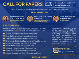 Undip Buka Call for Papers ICICoS 2026, Angkat Tema AI Berkelanjutan untuk Masyarakat Digital Berpusat pada Manusia