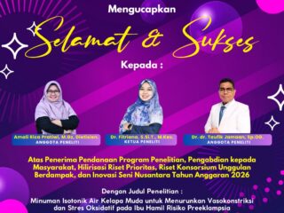 Dosen Universitas Aisyah Pringsewu Raih Pendanaan Riset Nasional 2026, Kembangkan Minuman Isotonik Air Kelapa untuk Cegah Preeklampsia