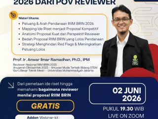 Graduate Research Academy Akan Gelar Webinar Strategi Penyusunan Proposal RIIM BRIN 2026 dari Perspektif Reviewer