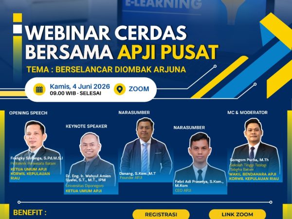 APJI Pusat Gelar Webinar Nasional “Berselancar di Ombak Arjuna”, Bahas Strategi Pengelolaan Jurnal Ilmiah Bereputasi