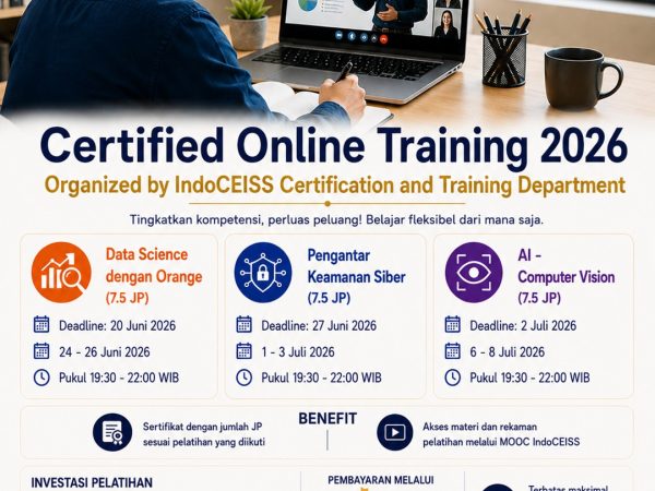 IndoCEISS Buka Certified Online Training 2026, Hadirkan Pelatihan Data Science, Keamanan Siber, dan AI