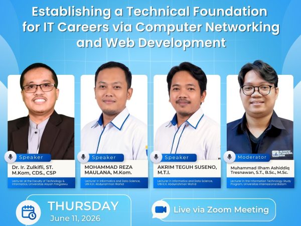 Mahasiswa dan Masyarakat Antusias Ikuti Webinar Nasional UIB Bahas Fondasi Karier IT