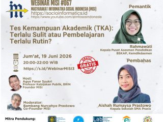 Webinar MISI Bahas Tes Kemampuan Akademik, Soroti Keseimbangan antara Standar Asesmen dan Kualitas Pembelajaran