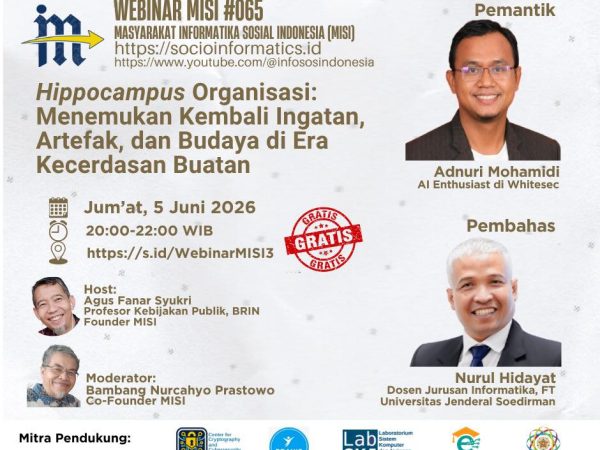 Webinar MISI Bahas “Hippocampus Organisasi” di Era AI, Dorong Pelestarian Memori dan Budaya Institusi