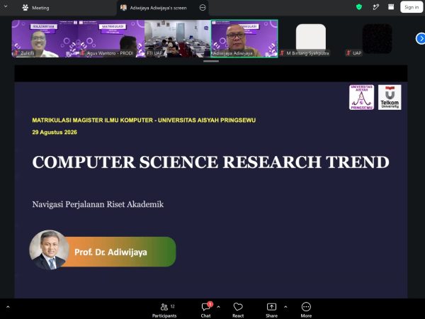 Matrikulasi Magister Ilmu Komputer UAP Hadirkan Prof. Adiwijaya, Bahas Tren Riset