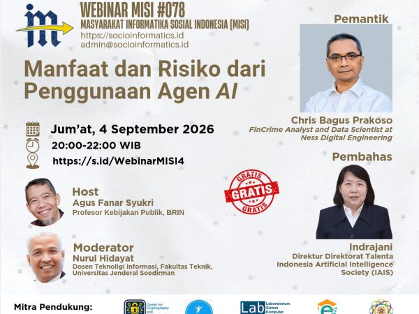Webinar MISI #078 Bahas Manfaat dan Risiko Penggunaan Agen AI